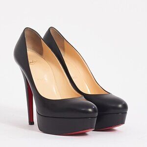 Christian Loubutin Bianca 140 Black leather pumps size 37.5
